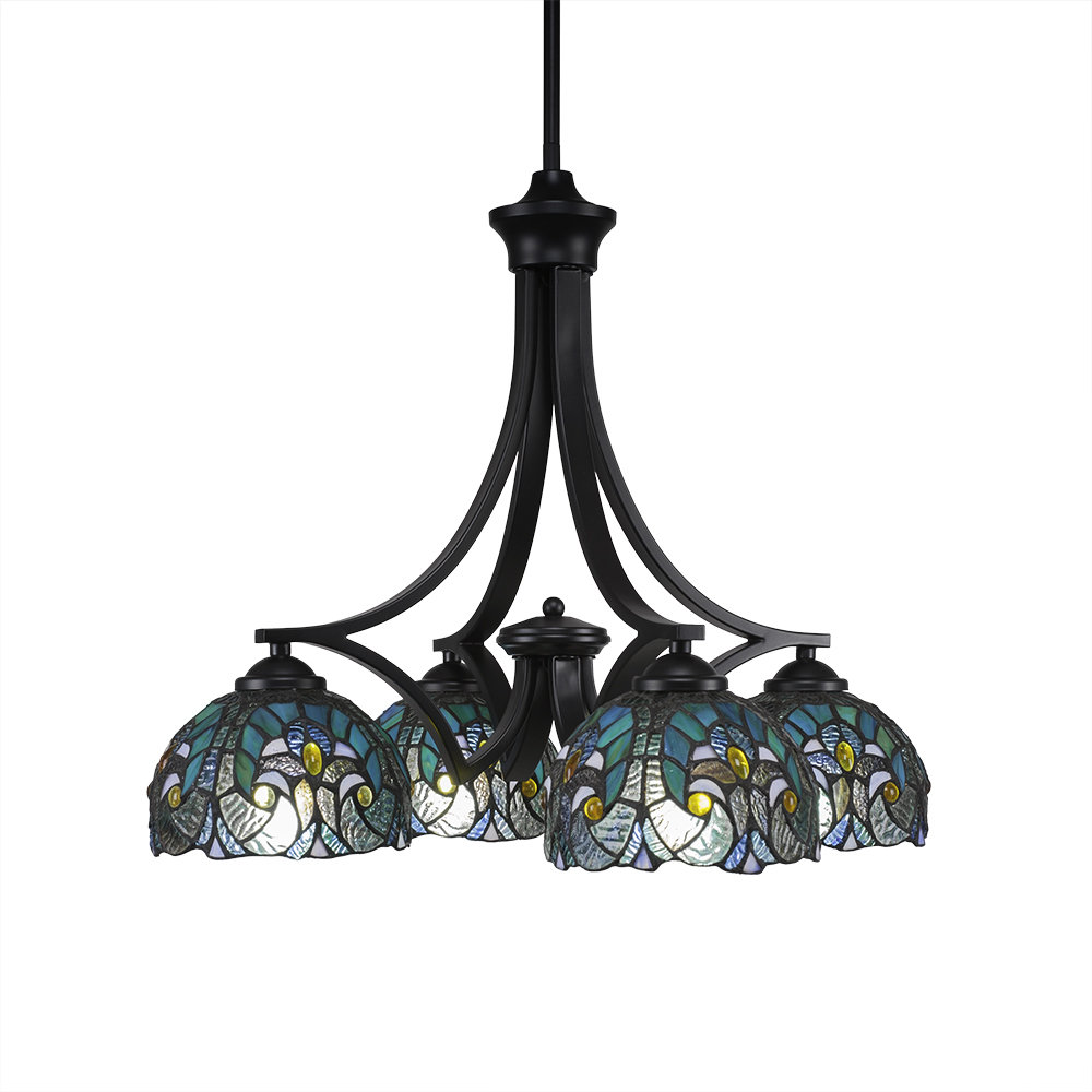 World Menagerie Zilo 4 Light Downlight Chandelier Shown In Matte